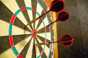 Lostwithiel Fast Throw Darts competition and 200 Club Draw